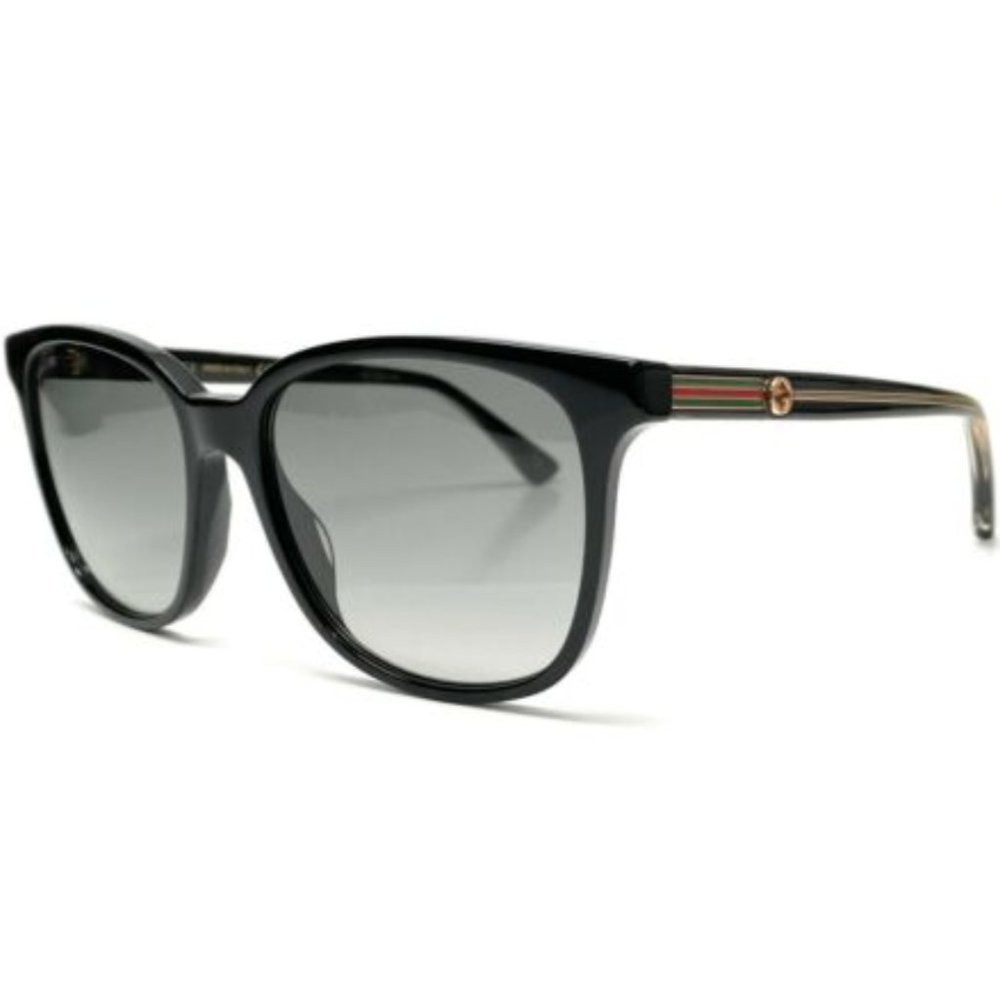 Gucci Women's Black and Grey Gradient Sunglasses!